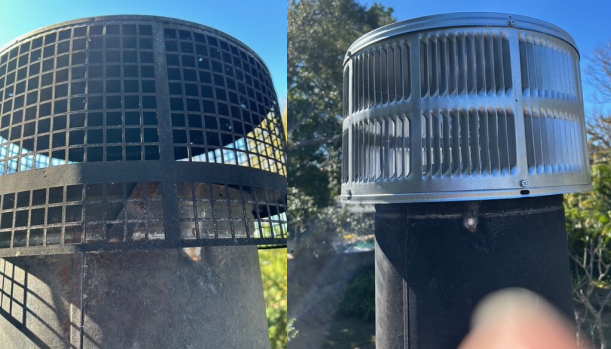 Fireplace with active flame