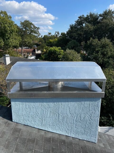 Fireplace with active flame