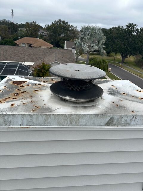 Fireplace with active flame